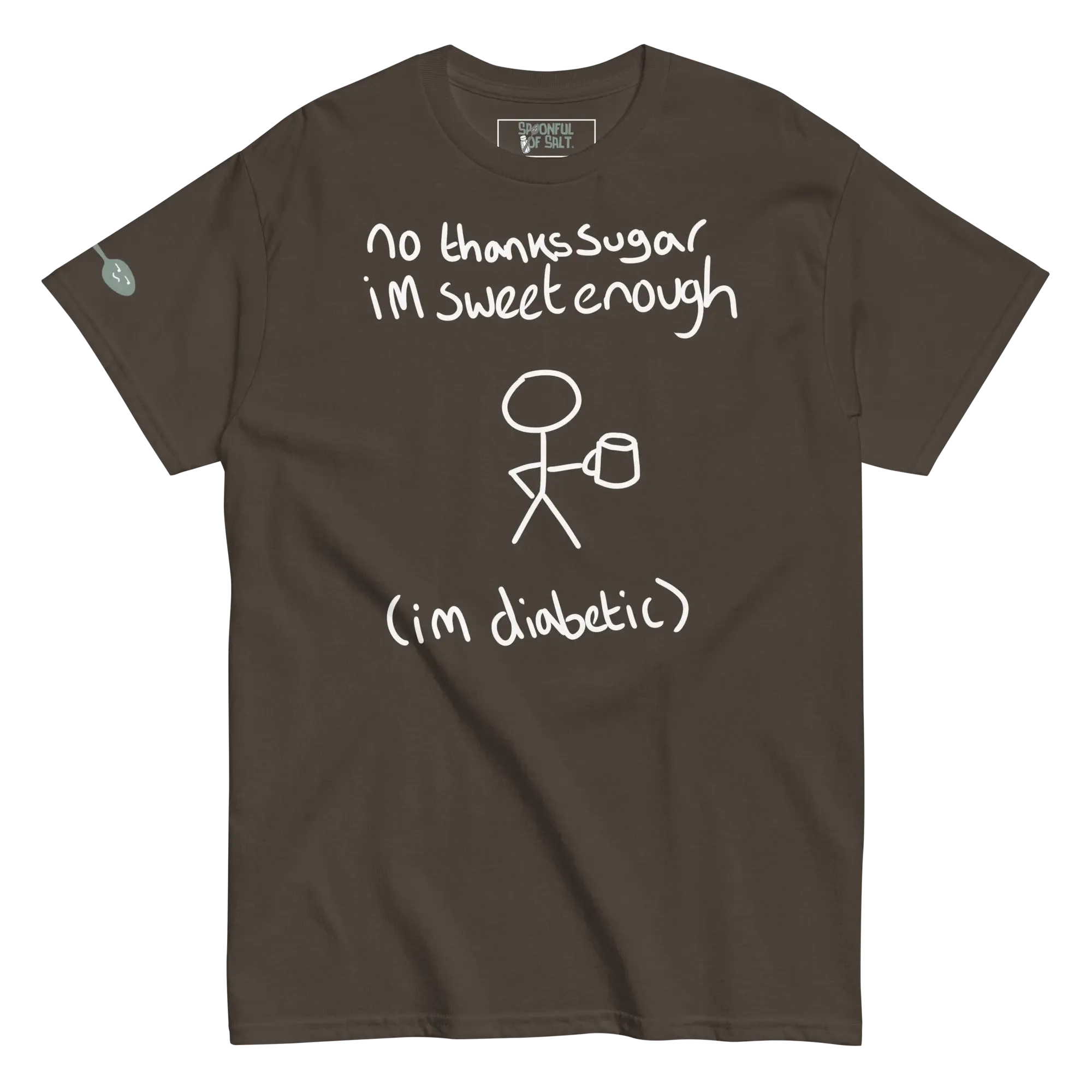 unisex-classic-tee-dark-chocolate-front-diabetic-sweet.webp