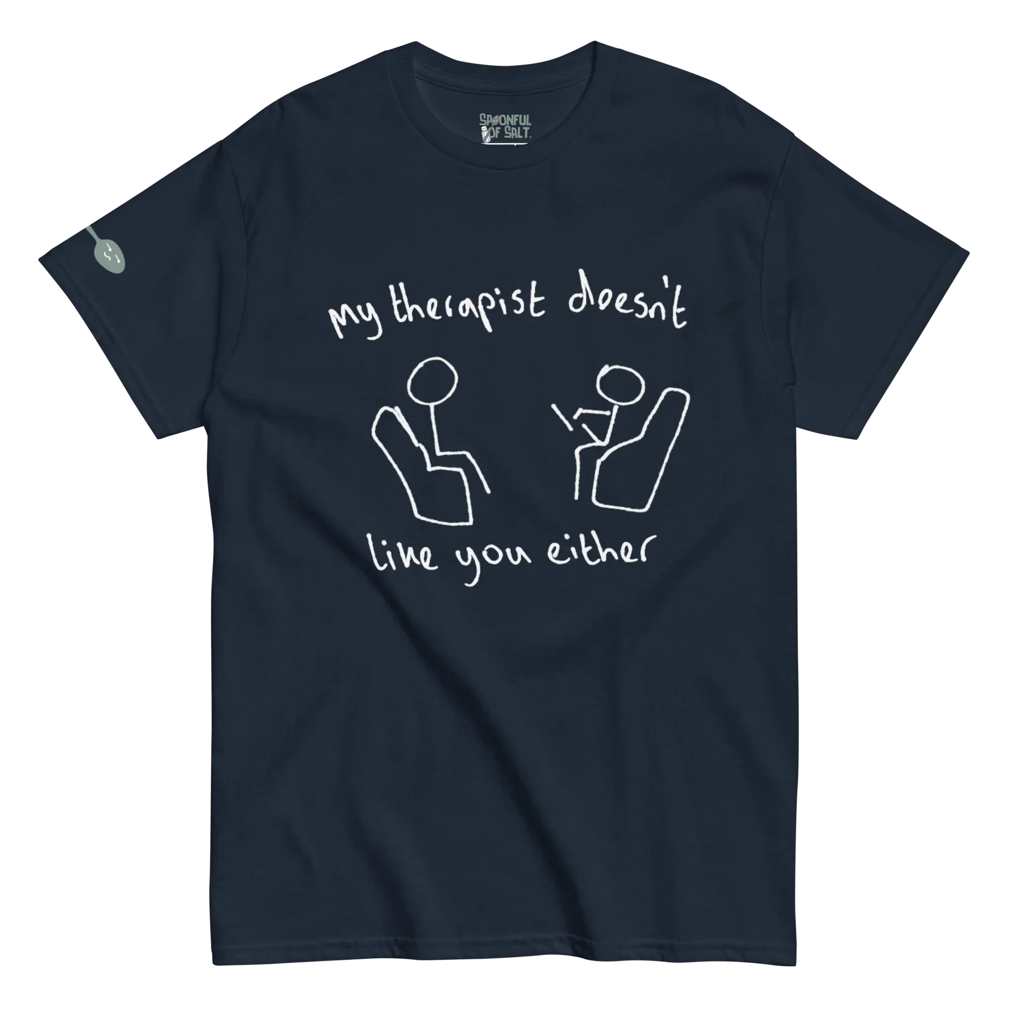 unisex-classic-tee-navy-front-mental-health-therapy.webp