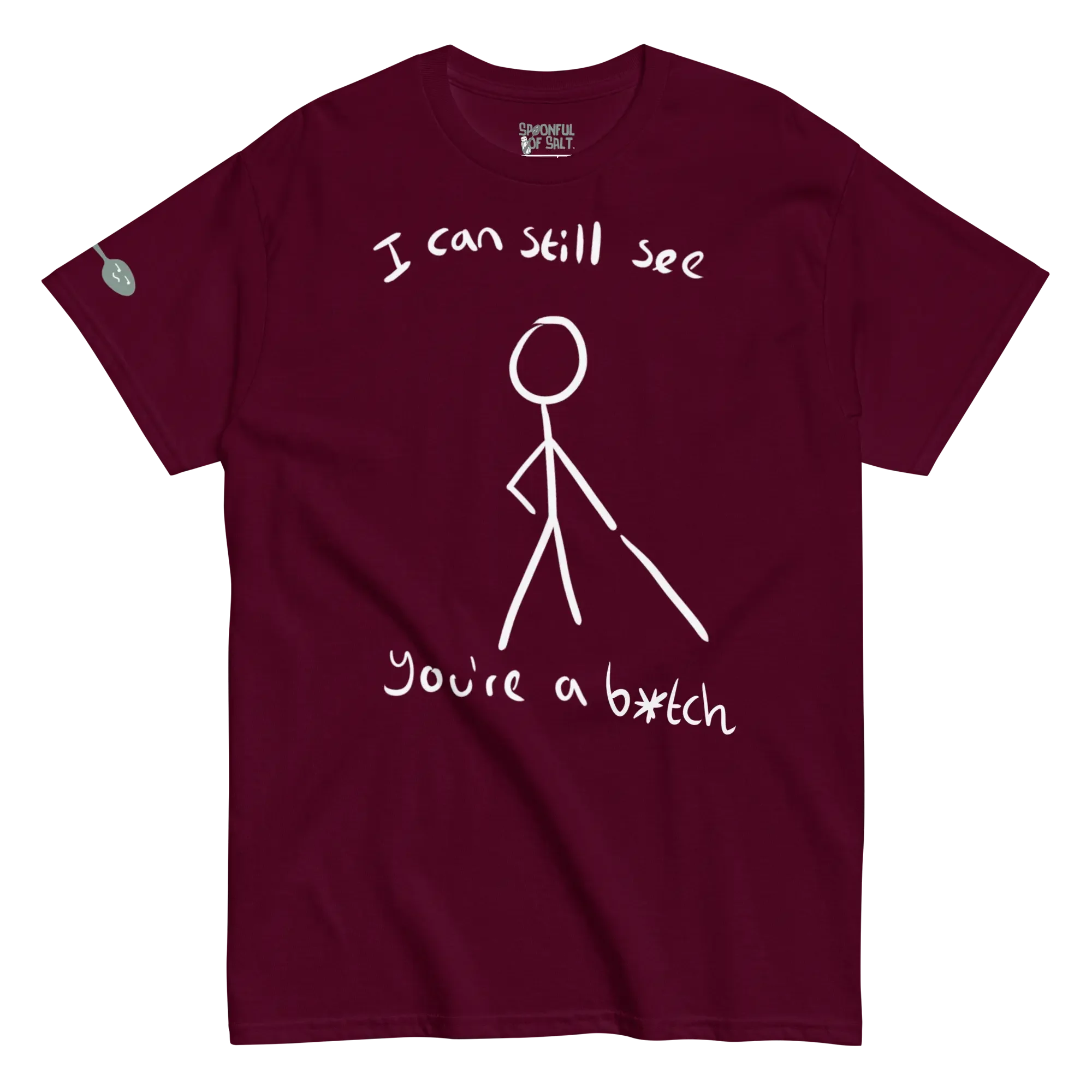 unisex-classic-tee-maroon-front-blind.webp