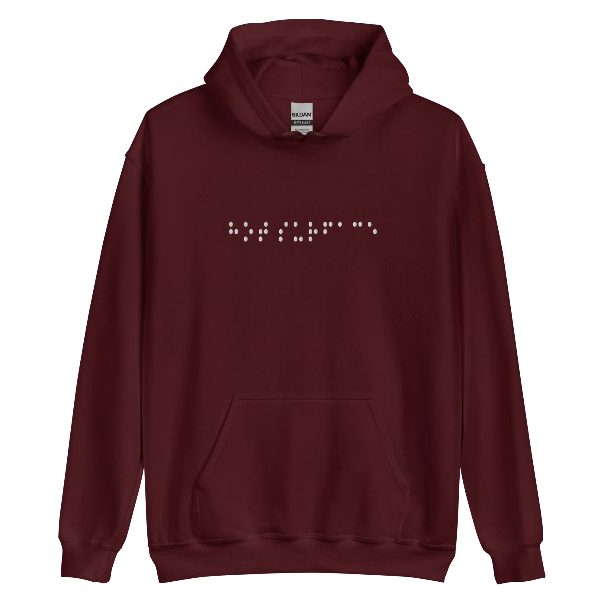Braille Text Hoodie | Disability Awareness Clothing | Hot Surface
