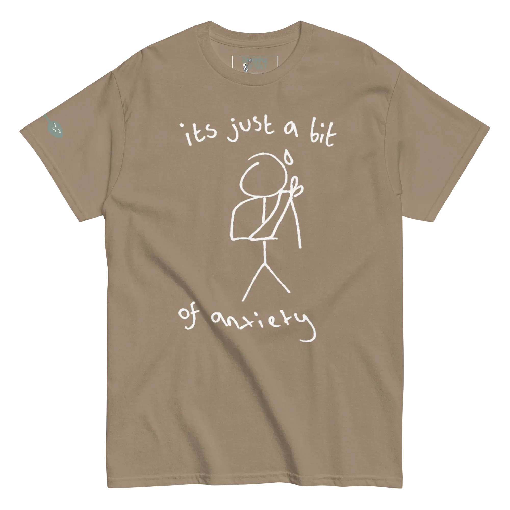 unisex-classic-tee-brown-savana-front-anxiety.webp