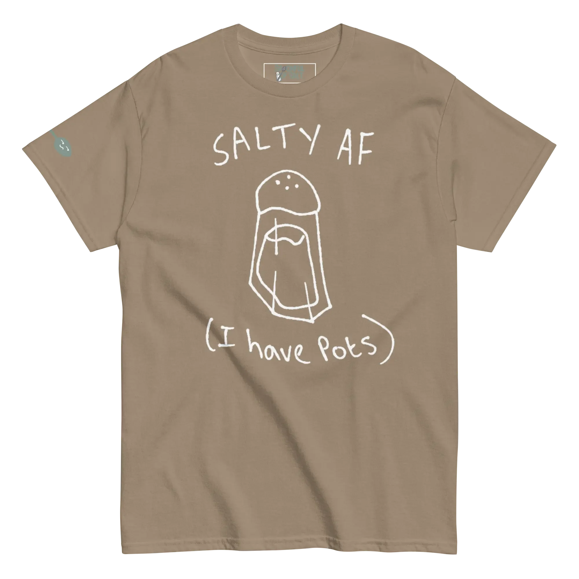 unisex-classic-tee-brown-savana-front-potsie-salty.webp