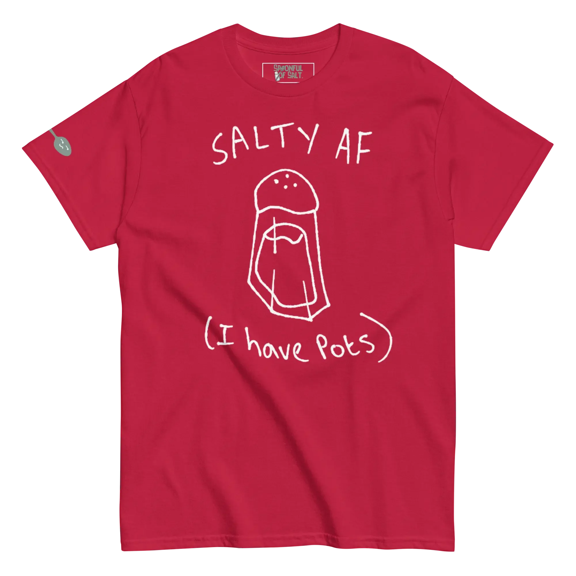 unisex-classic-tee-cardinal-front-potsie-salty.webp
