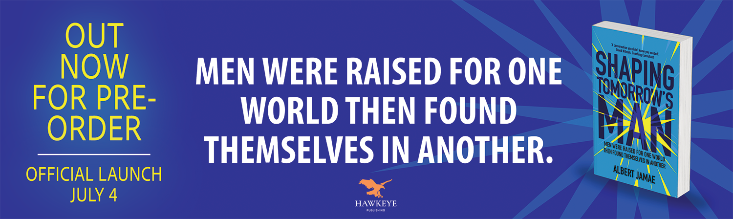 Shaping Tomorrows Man book pre-release banner