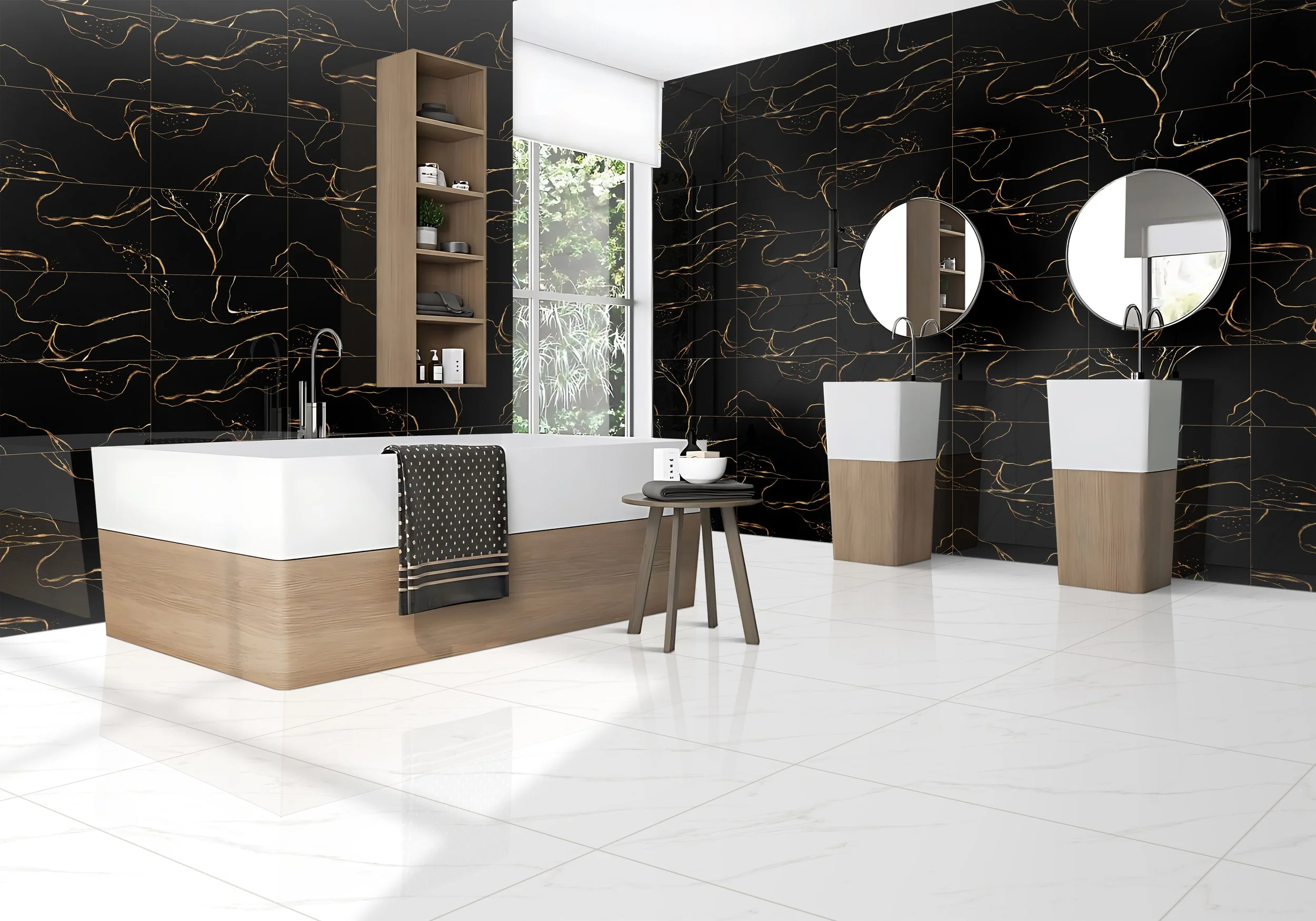 Azulejo Novella Nero 30X60