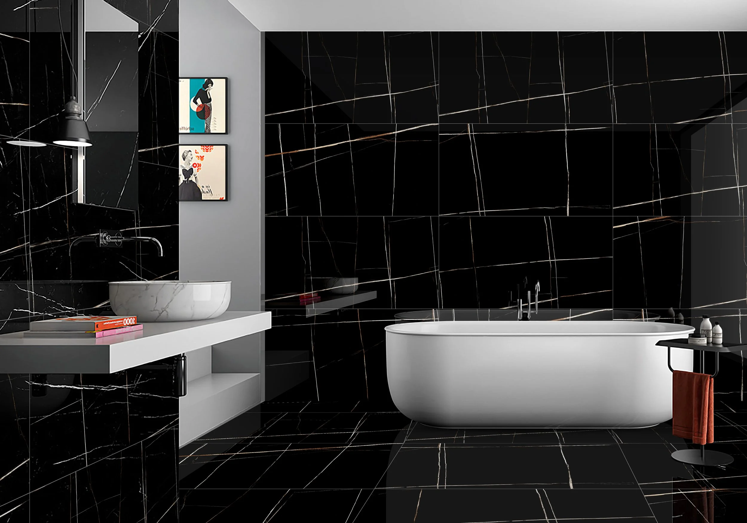 Porcelanato Laurent Noir 60X120