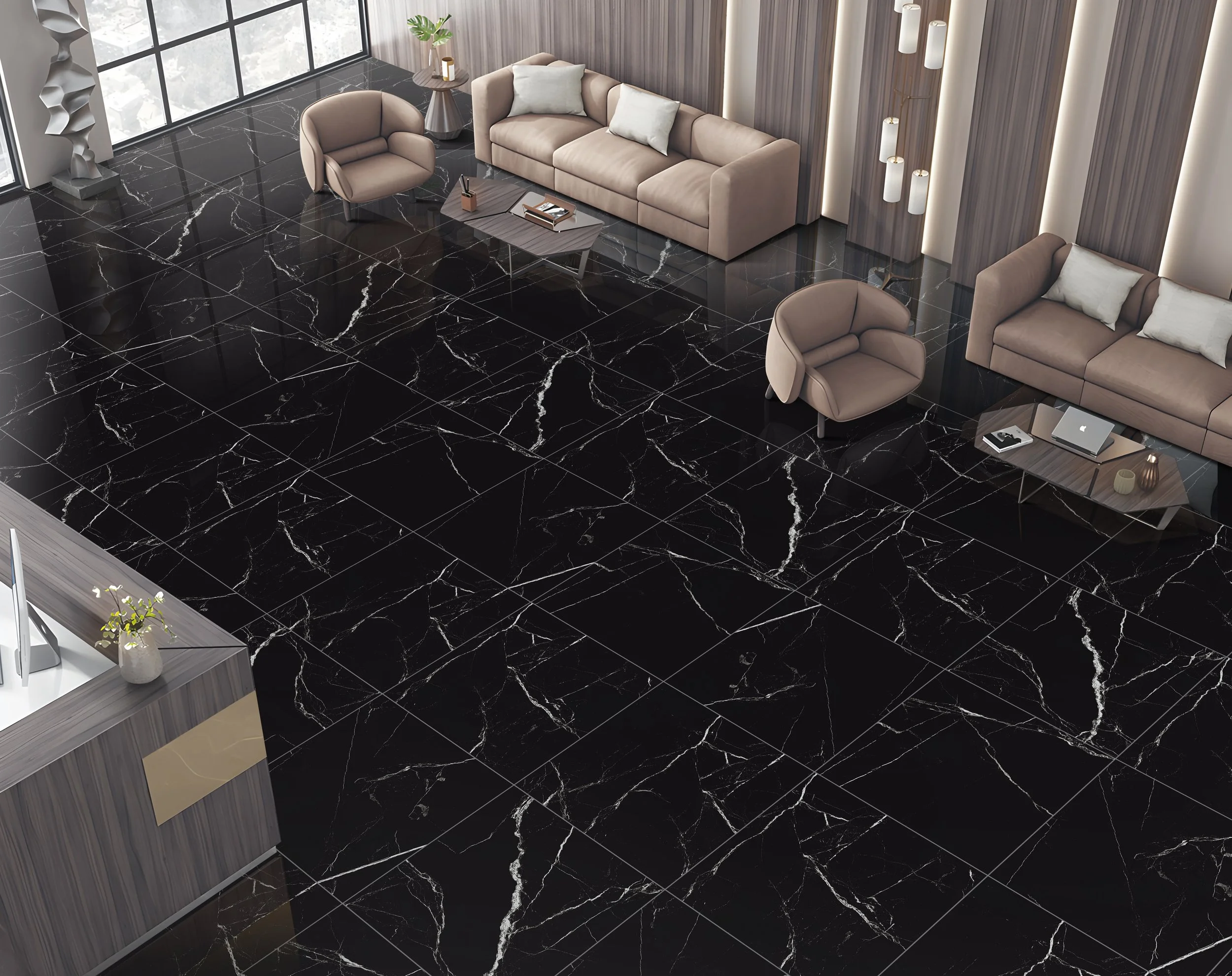 Porcelanatos Black Volcan 60x60