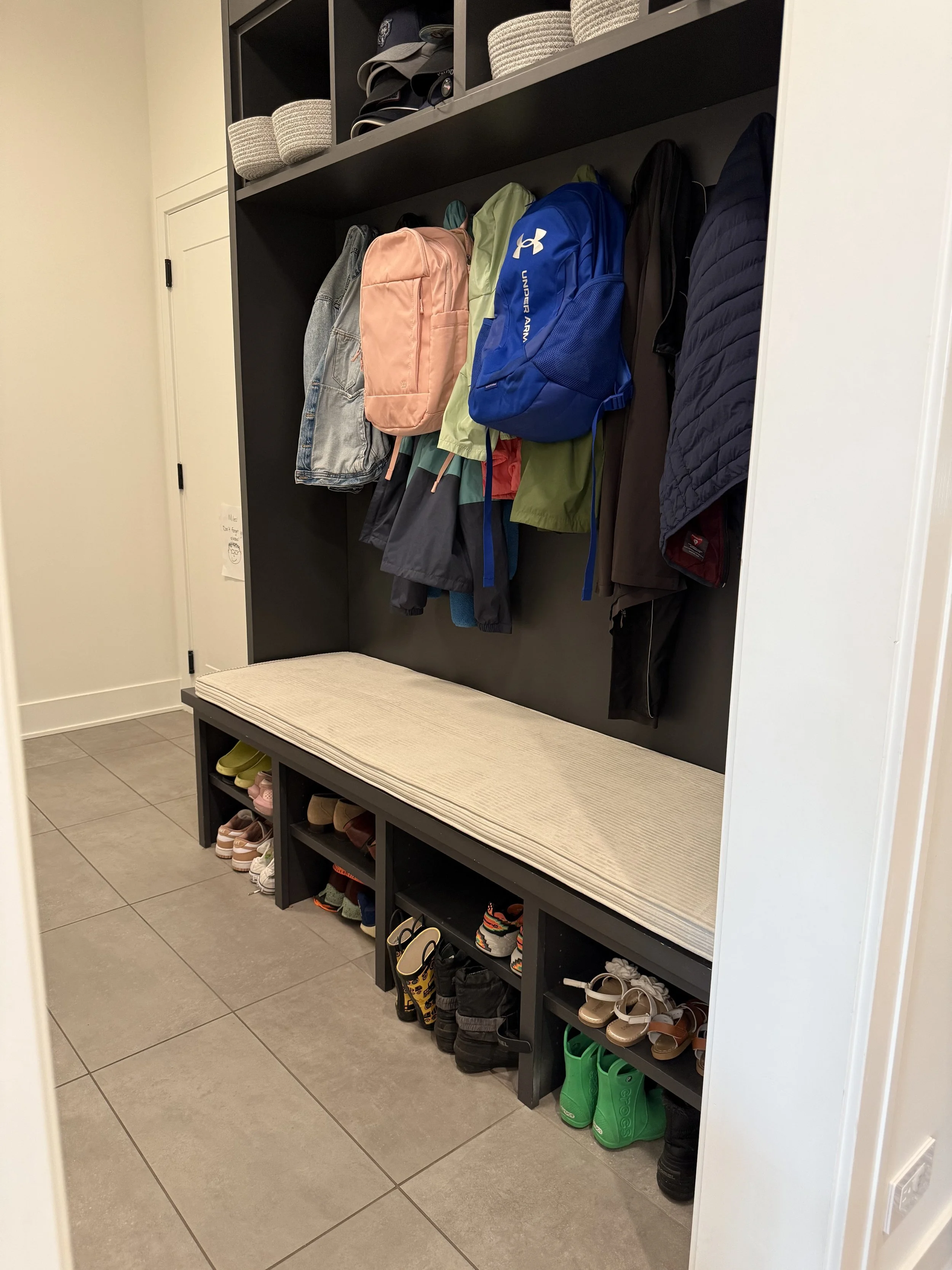 Mudroom after