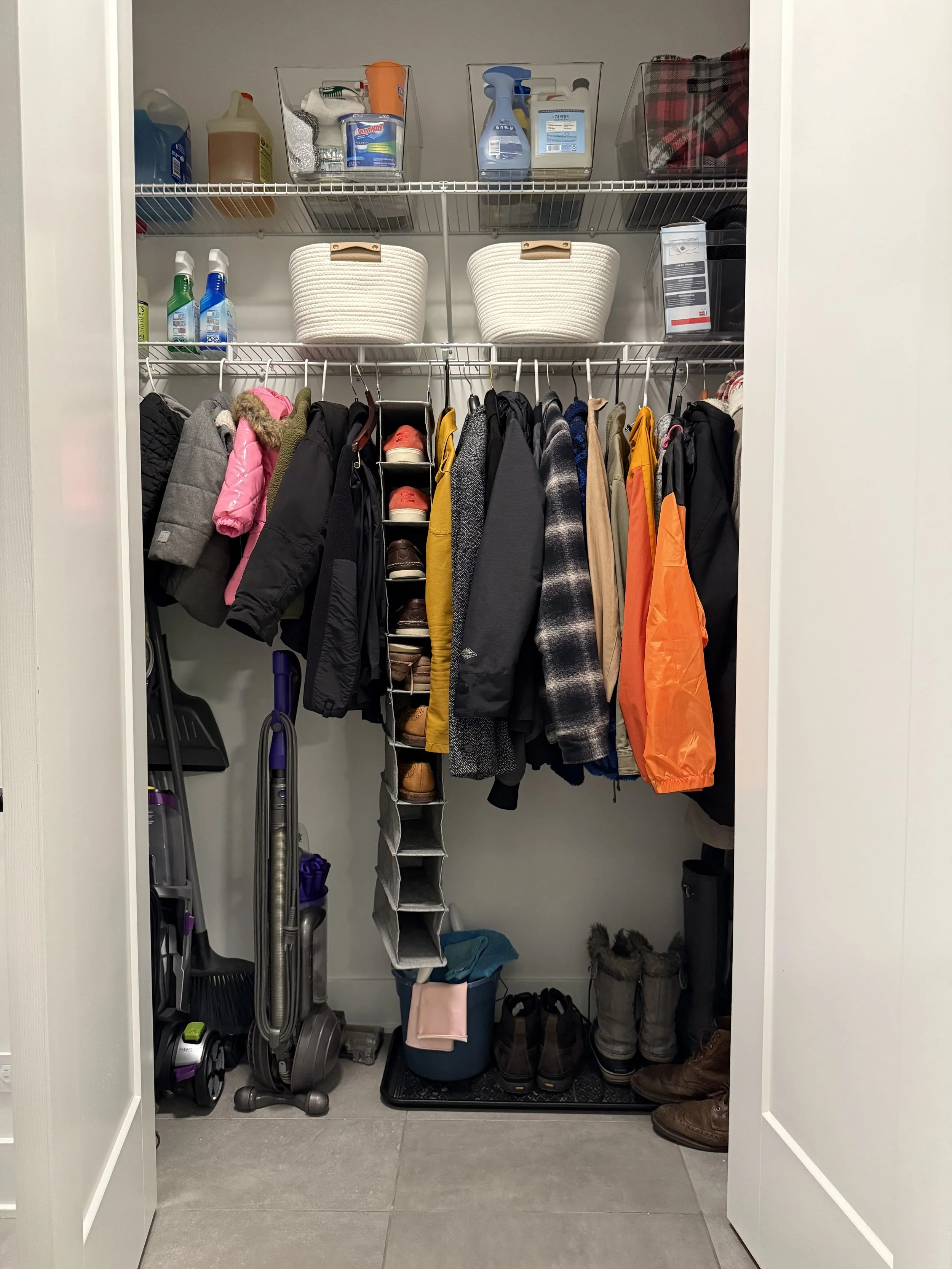 Mudroom closet after