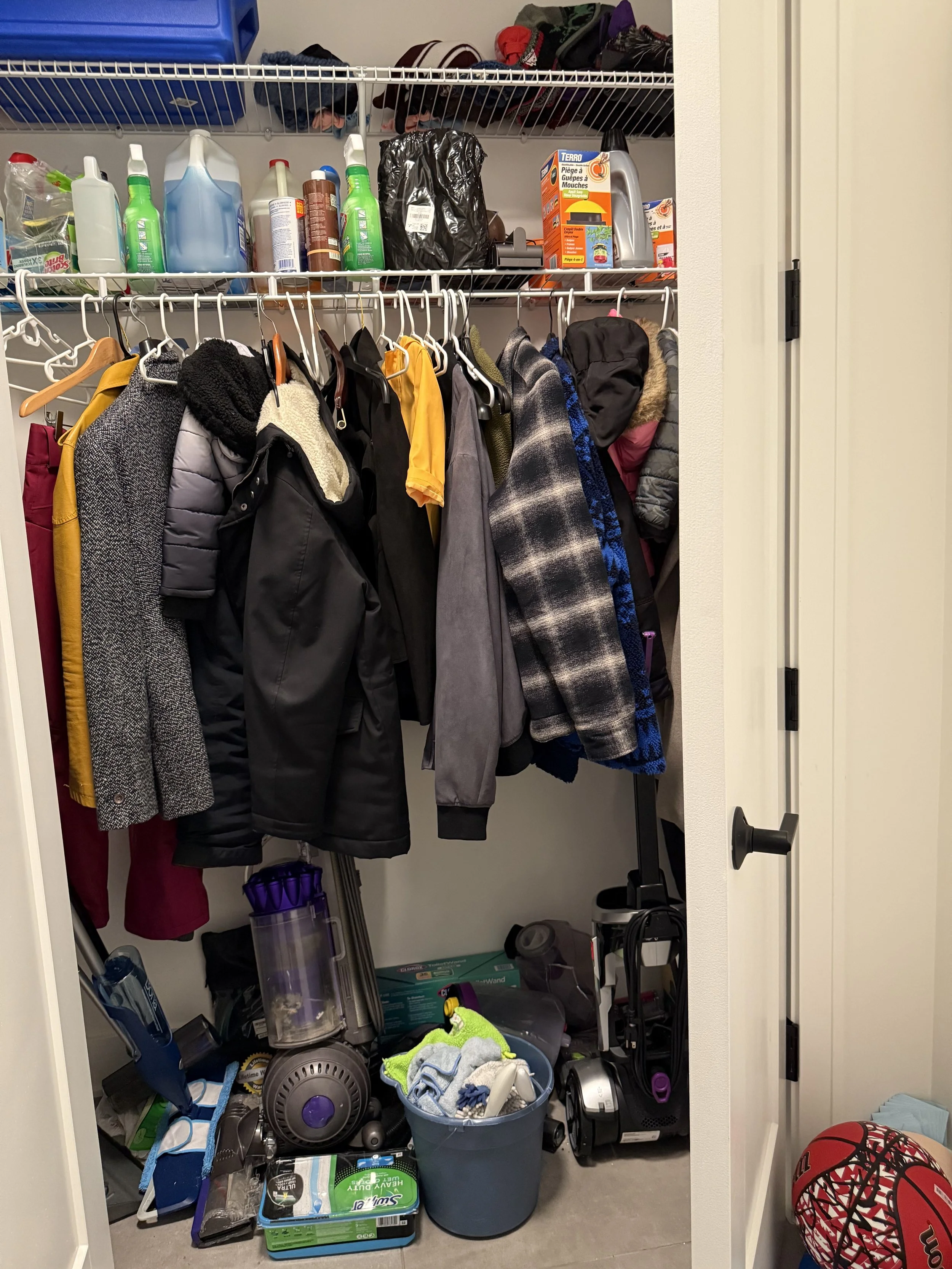 Mudroom closet before