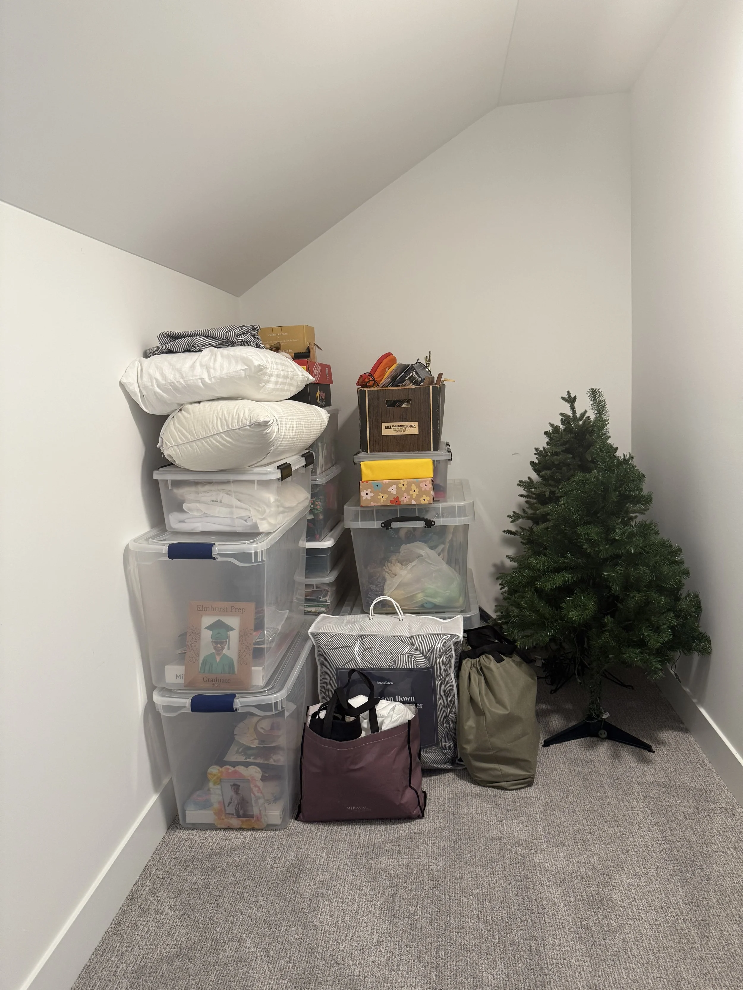 Loft closet after