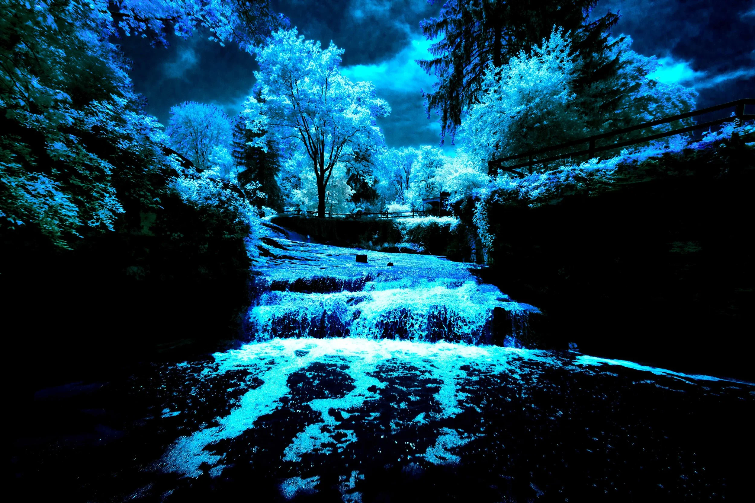 Infrared - Olmsted Falls Upper Falls - Electric Blue Glow-1.jpg