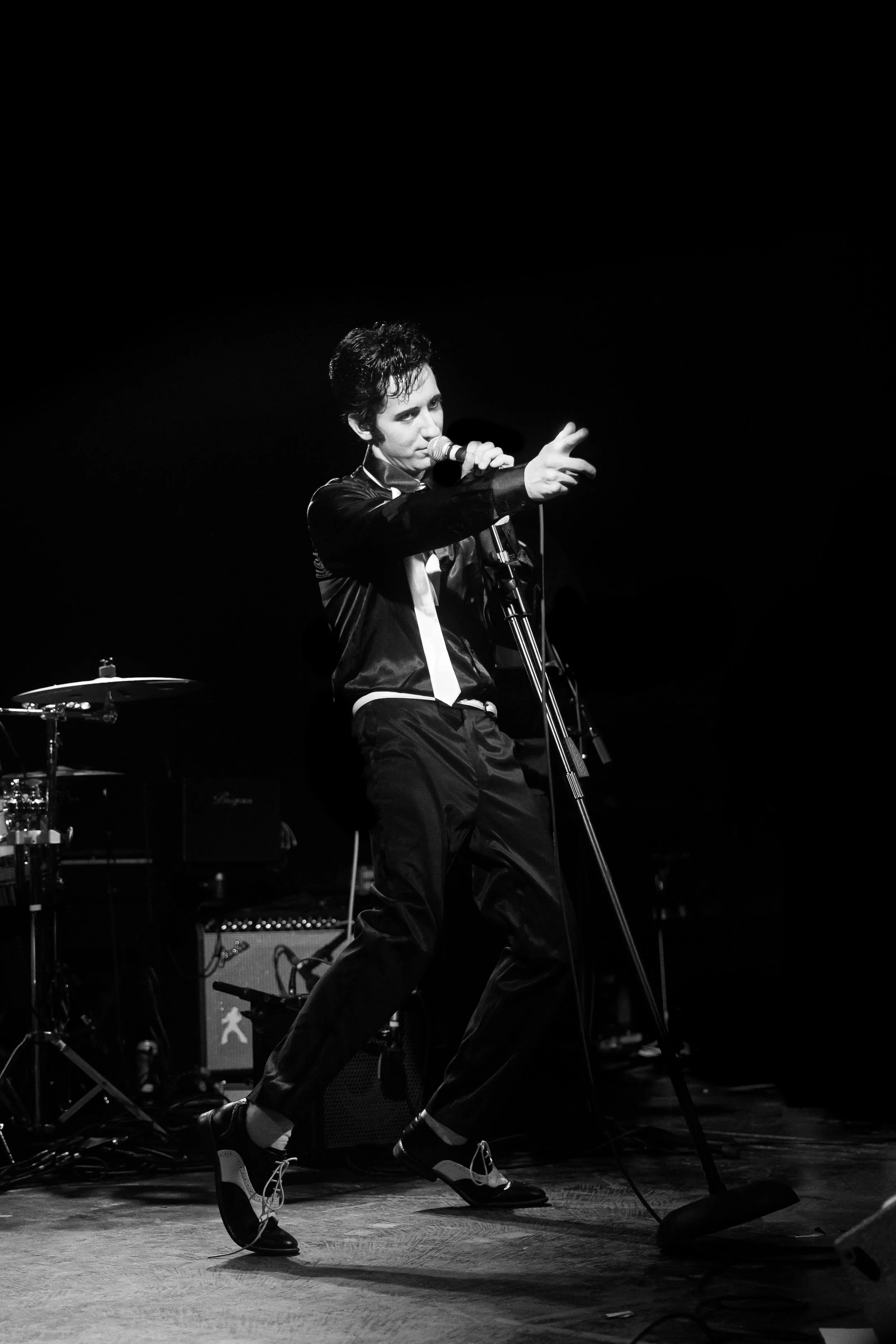 Elvis Wonder Show - Elvis Pointing Black and White-1.jpg
