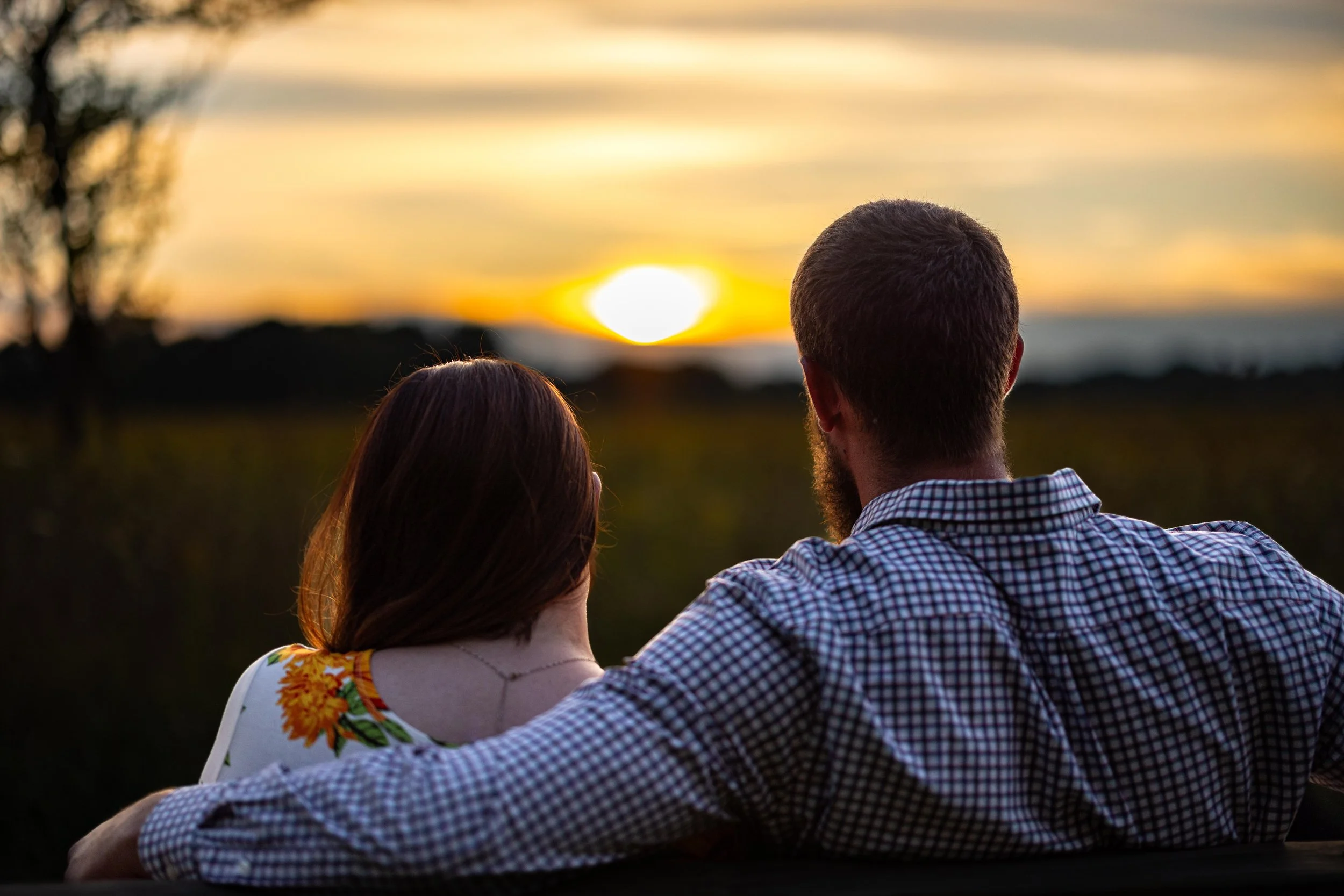 Regan and Joe on Bench with Sunset-1.jpg