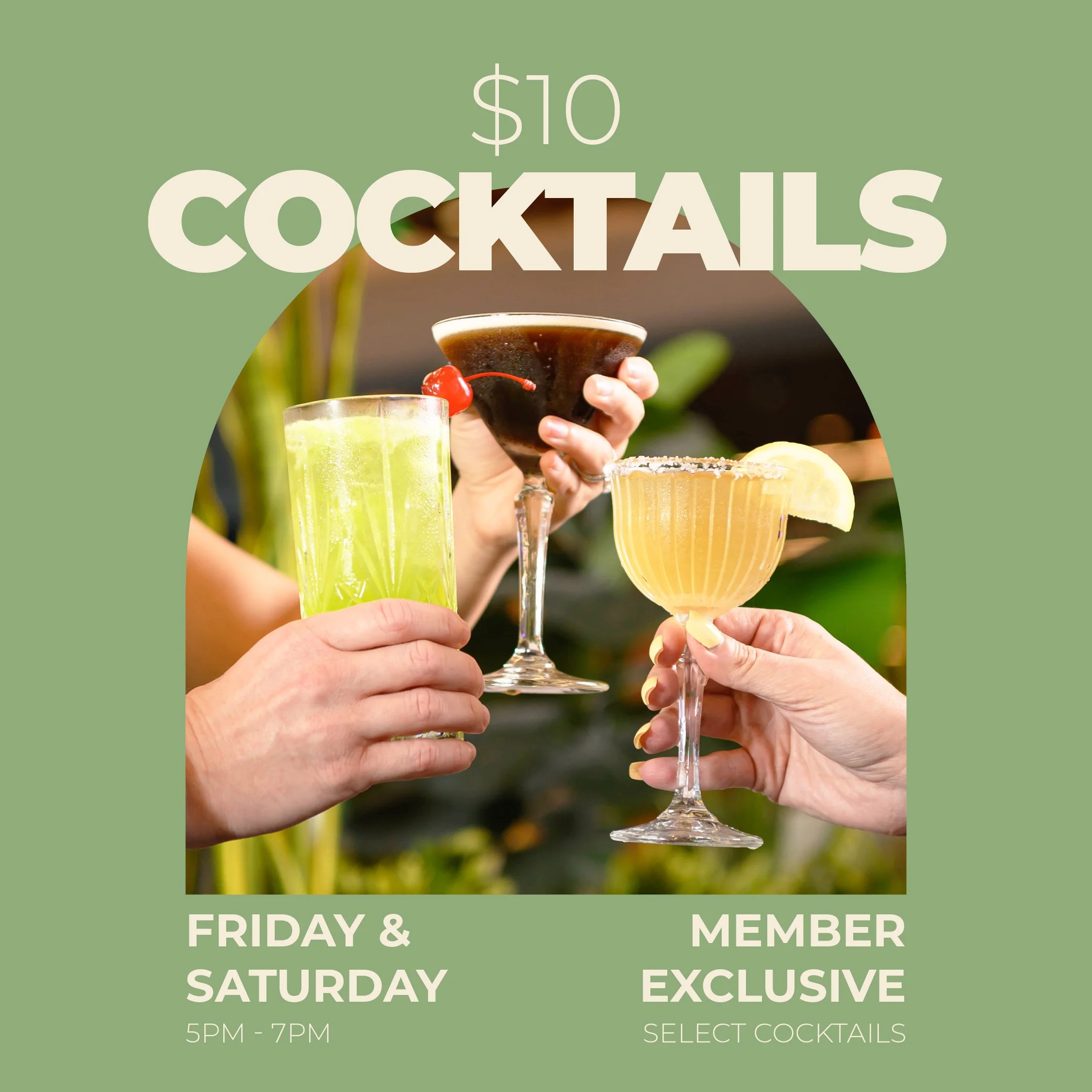 $10 COCKTAILS