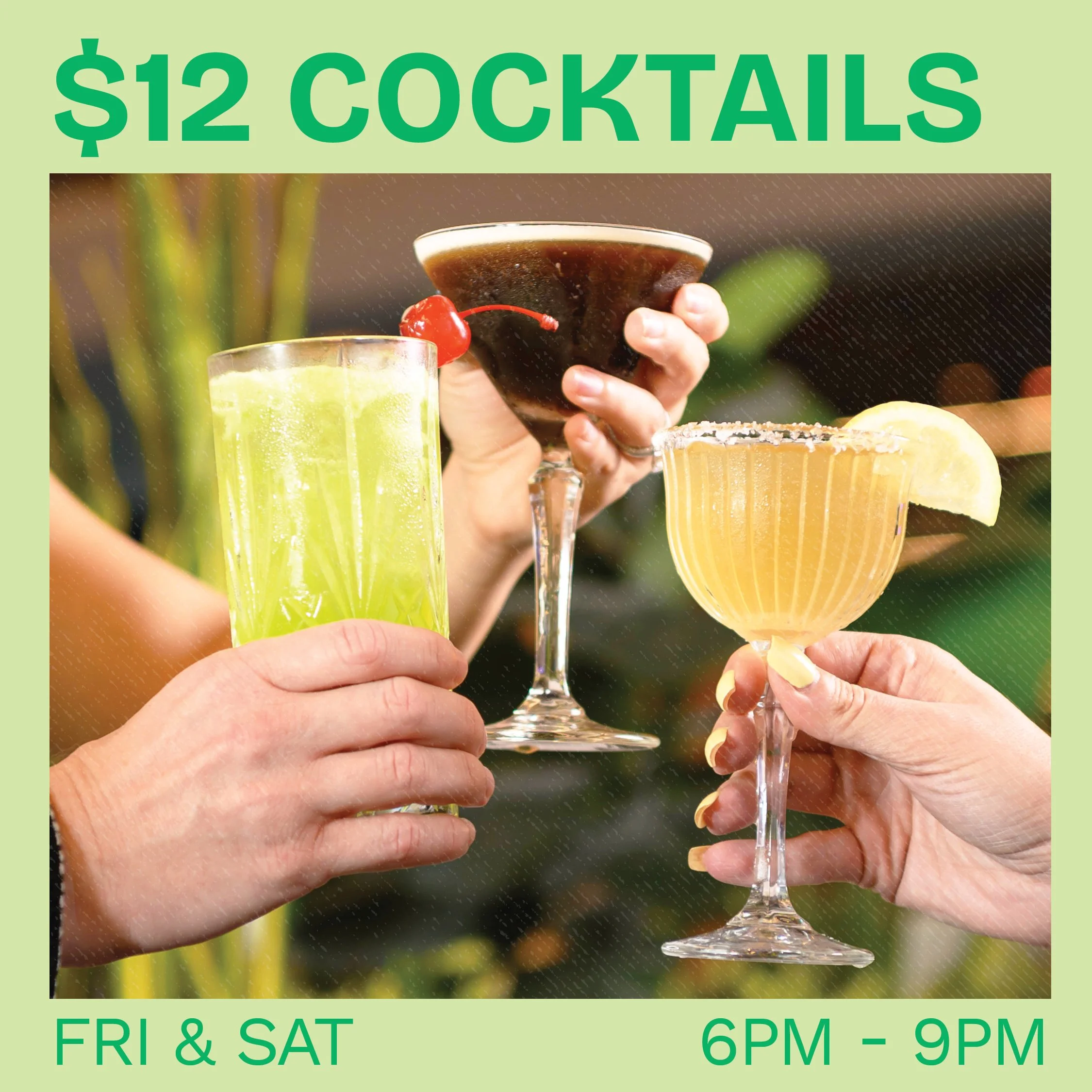 $12 Cocktails