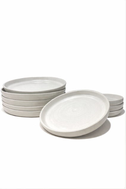 Satin White Plate Set - 2026