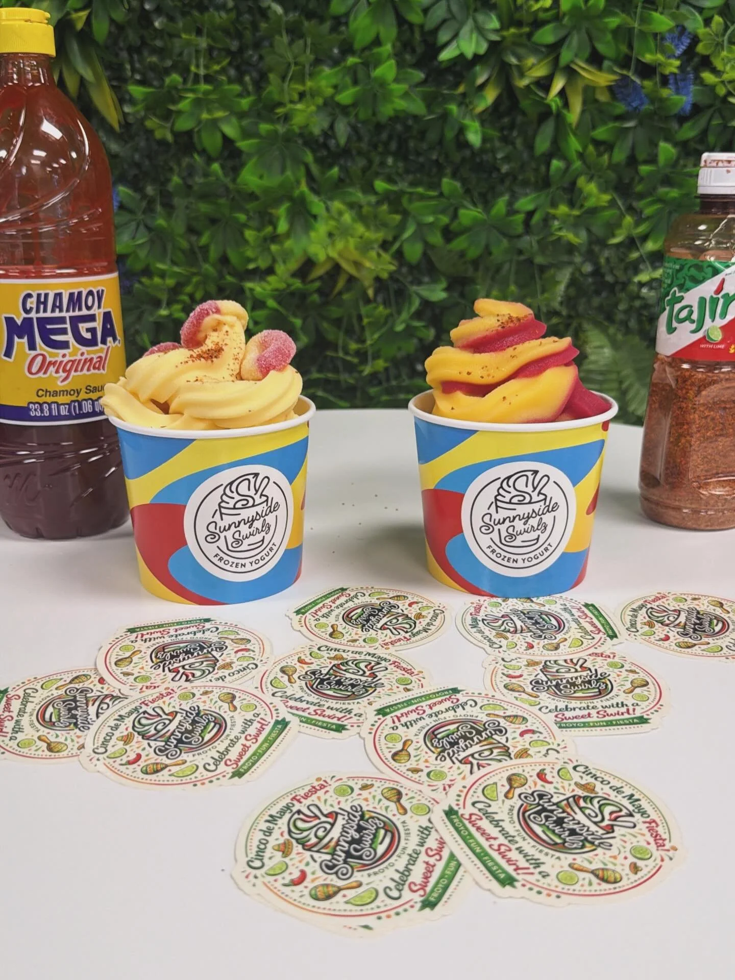 🌞🍦 Turn up the flavor at Sunnyside Swirlz! 🍓🥭🌶️

Sweet meets spicy with our refreshing froyo creations topped with chamoy, Taj&iacute;n, and all the perfect summer vibes 😍🔥 Whether you&rsquo;re craving fruity, tangy, or a little kick, we&rsquo