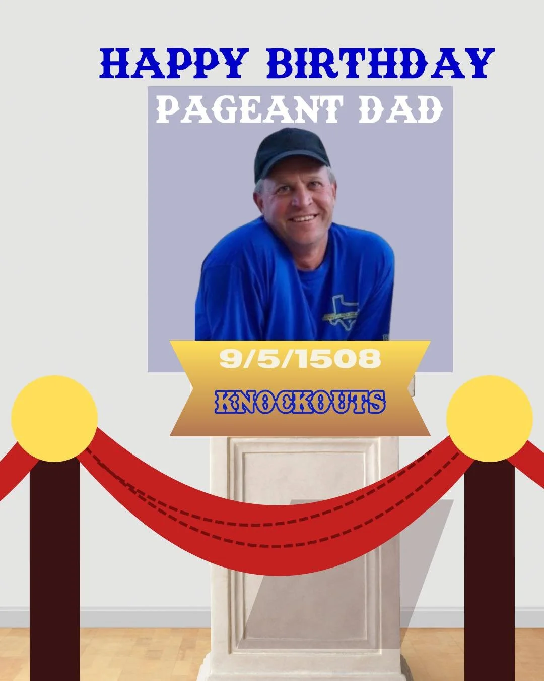 Please join us in wishing our favorite ancient artifact, Coach Pageant Dad, a very happy birthday! 🏛️🎉