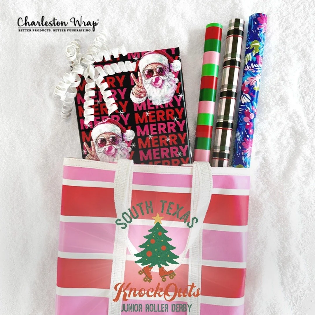 Our Charleston Wrap fundraiser kicks off today! Our fundraising goal is $2000. This company has some of the highest quality gift wrap we've ever used - and some of our parents are wrapping paper aficionados apparently.  It's super thick and double si