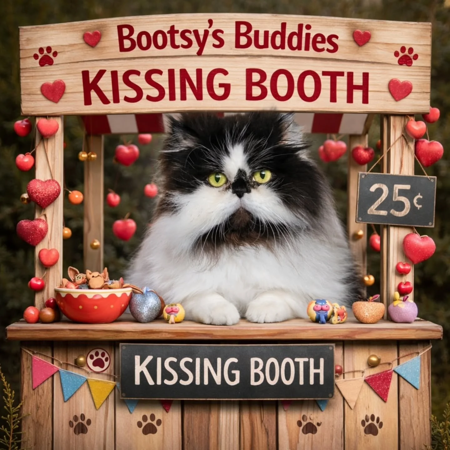 STEP RIGHT UP&hellip; it&rsquo;s Panda in the Bootsy&rsquo;s Buddies Kissing Booth!

Looking this cute should honestly be illegal. Those fluffy cheeks? The serious little face? We are OBSESSED.

Don&rsquo;t worry &mdash; Panda is accepting payment in