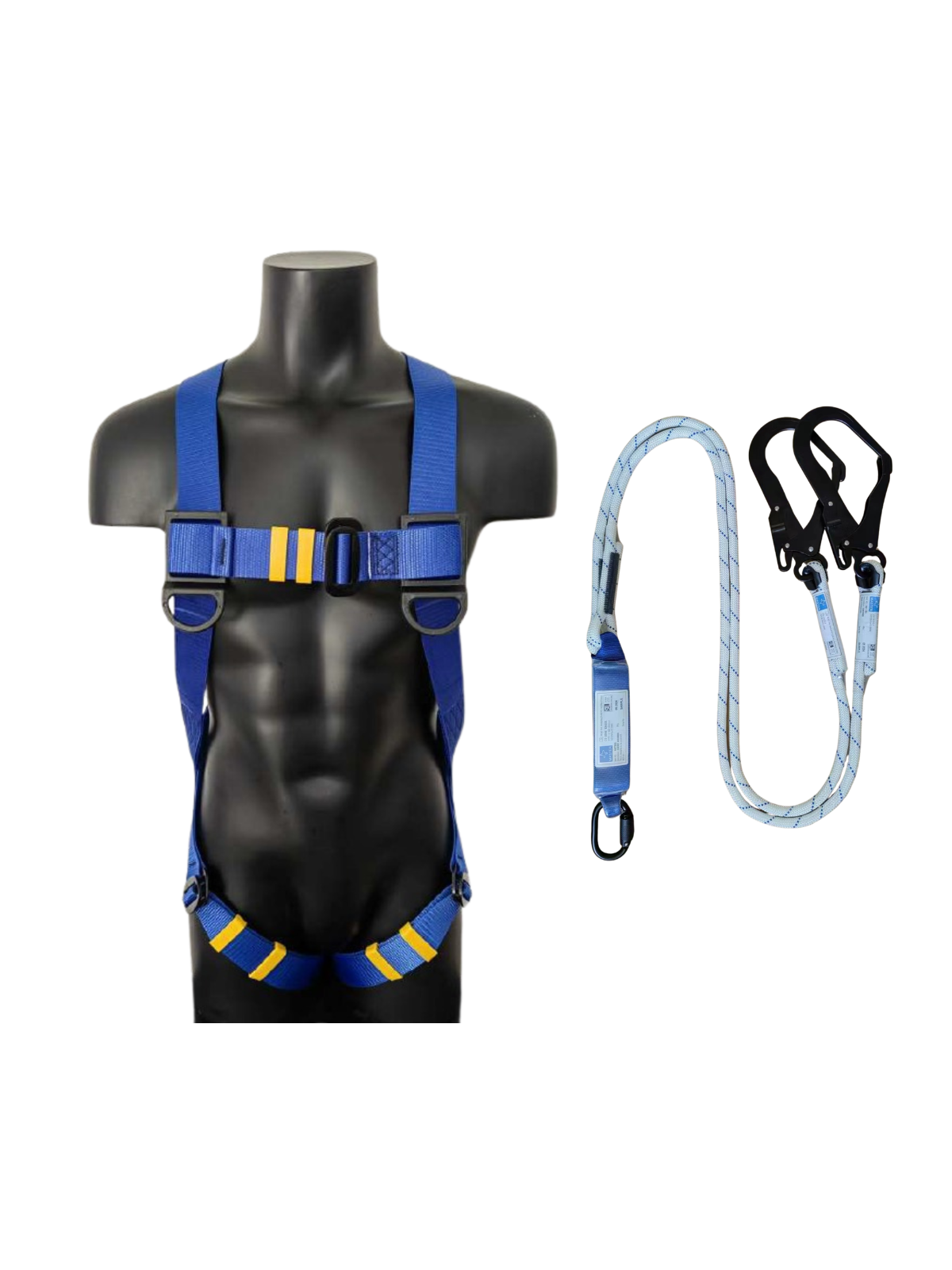 MASTER Full Body Harness & Double Lanyard C/W Carabiner