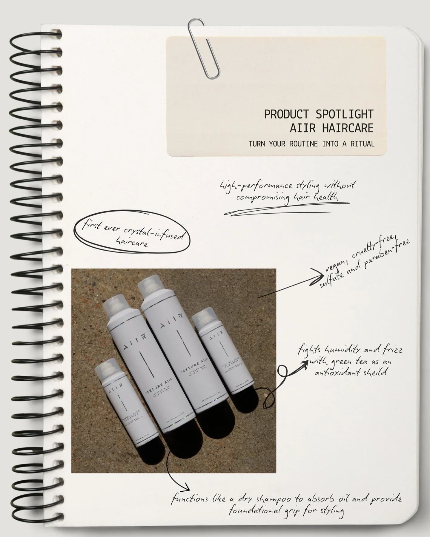 Two of our styling staples on heavy rotation behind the chair and at home. 

The Texture Aiir + Flexible Hold Aiir Spray from aiirprofessional are must-haves for effortless volume, touchable hold, and that undone-but-polished finish we&rsquo;re all c