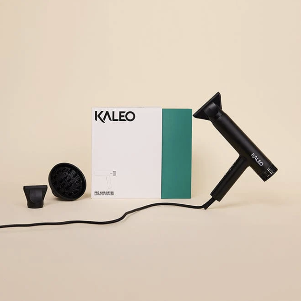KALEO Pro Hair Dryer with attachments and packaging at Mane Impact Salon, Fairlight