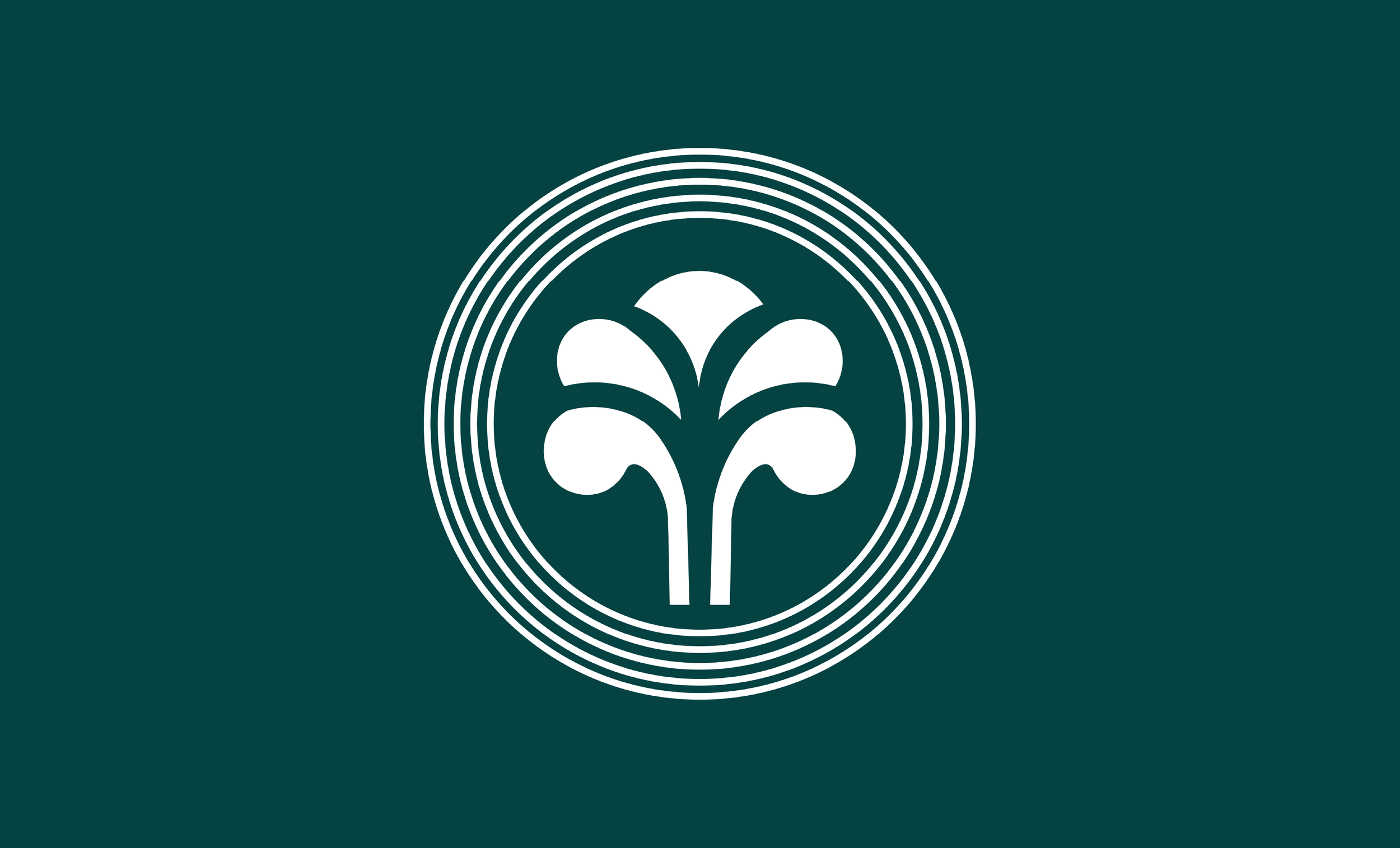 Circle Logo of RMLA in white with a dark green background