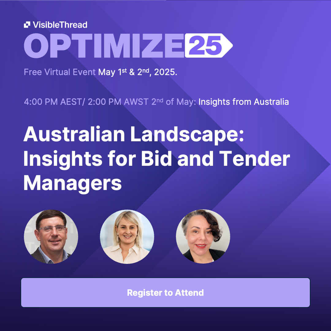 OPTIMIZE25 webinar: Australian landscape - Insights for bid and tender managers