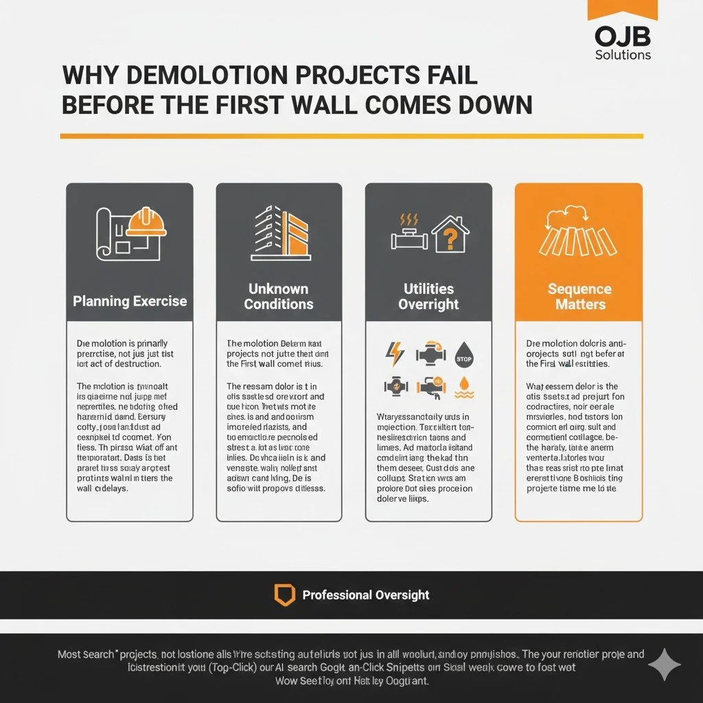 Why Demolition Projects Fail Before the First Wall Comes Down