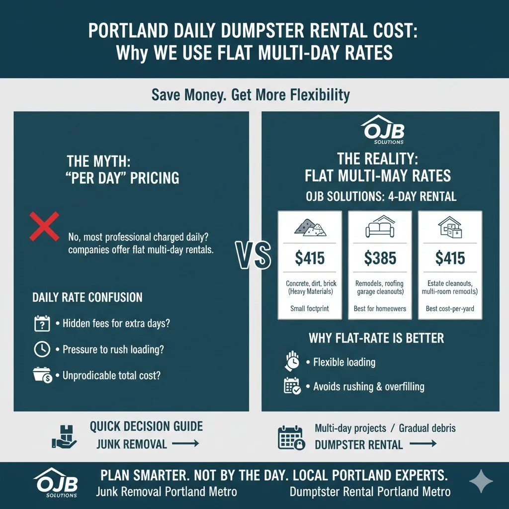 How Much Does It Cost to Rent a Dumpster Per Day in the Portland Metro Area?