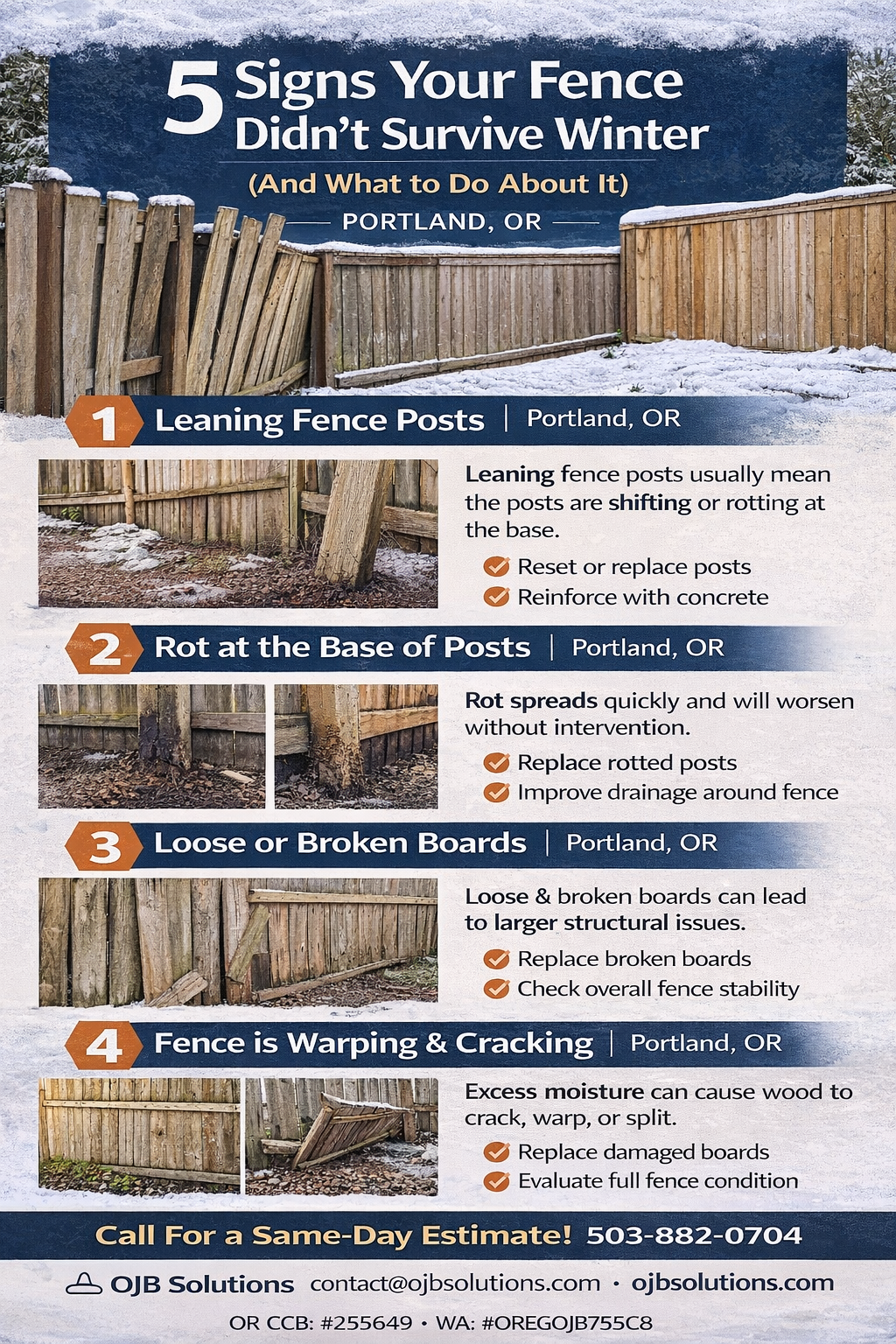 5 Signs Your Fence Didn't Survive Winter (And What to Do About It)