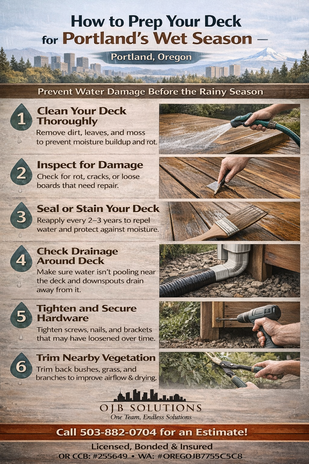 How to Prep Your Deck for Portland's Wet Season
