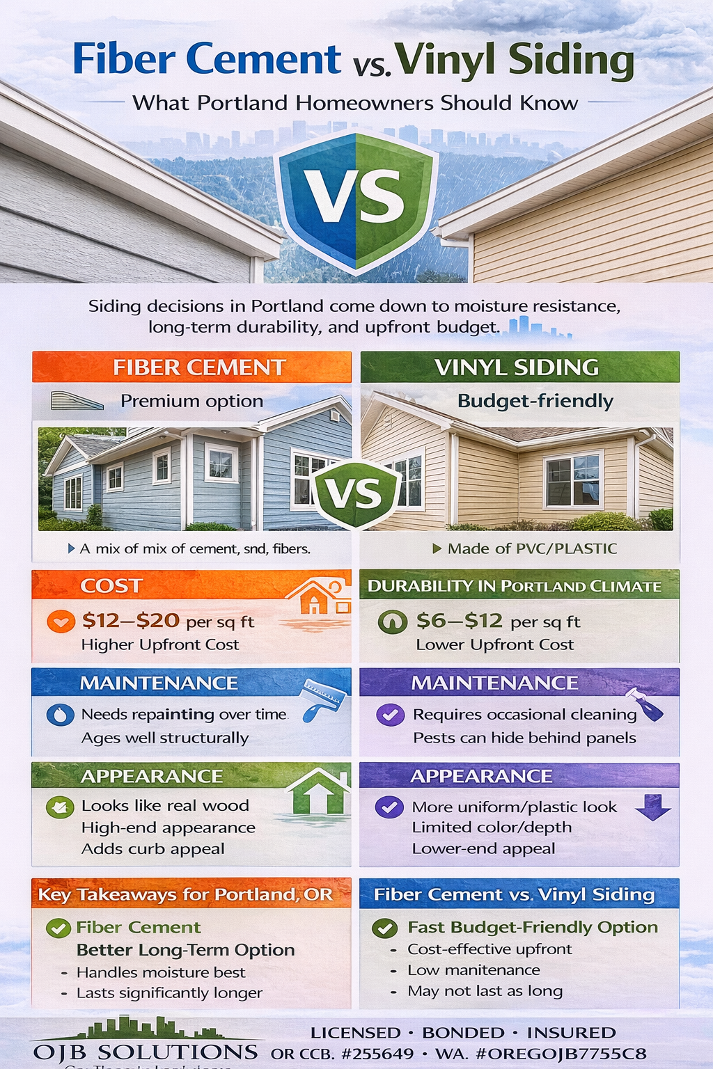 Fiber Cement vs. Vinyl Siding: What Portland Homeowners Should Know