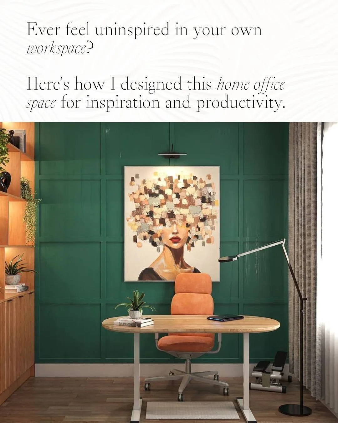 Your home office might be quietly draining your energy 
Here&rsquo;s how to turn it into a space that fuels focus, creativity, and calm ⚡️
✨ Start with the basics: What kind of work do you do here?
Creative work needs inspiration and light, while ana