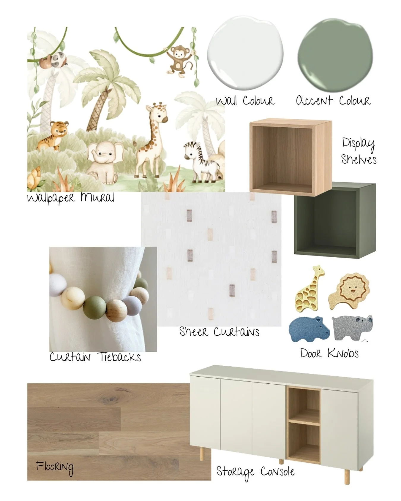 Come create a playroom mood board with me!

This concept was designed with more than just cuteness in mind

Every element in this moodboard supports a healthy, calming, and development-friendly environment for little ones:

- Biophilic design - soft 