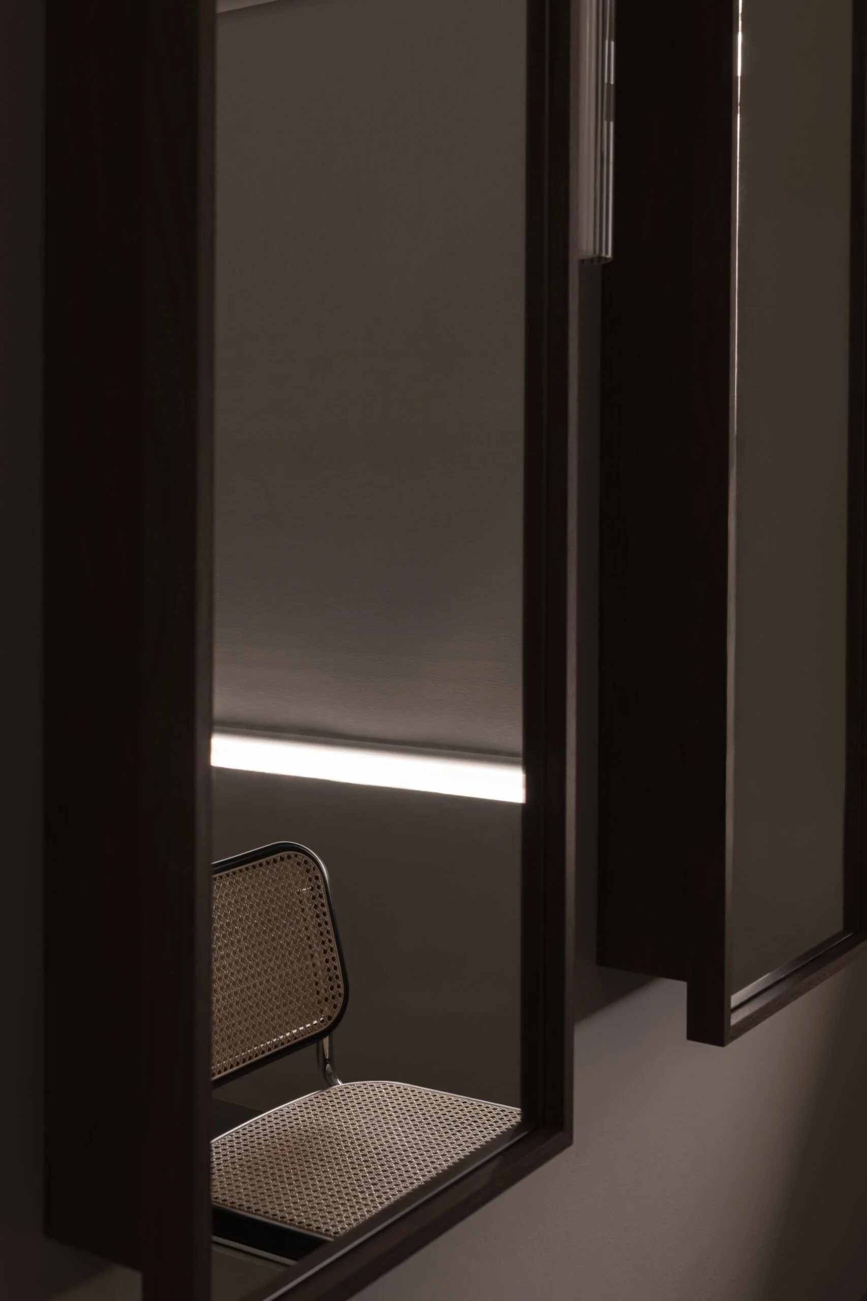 Mirror Cabinets with joinery frame for seamless storage