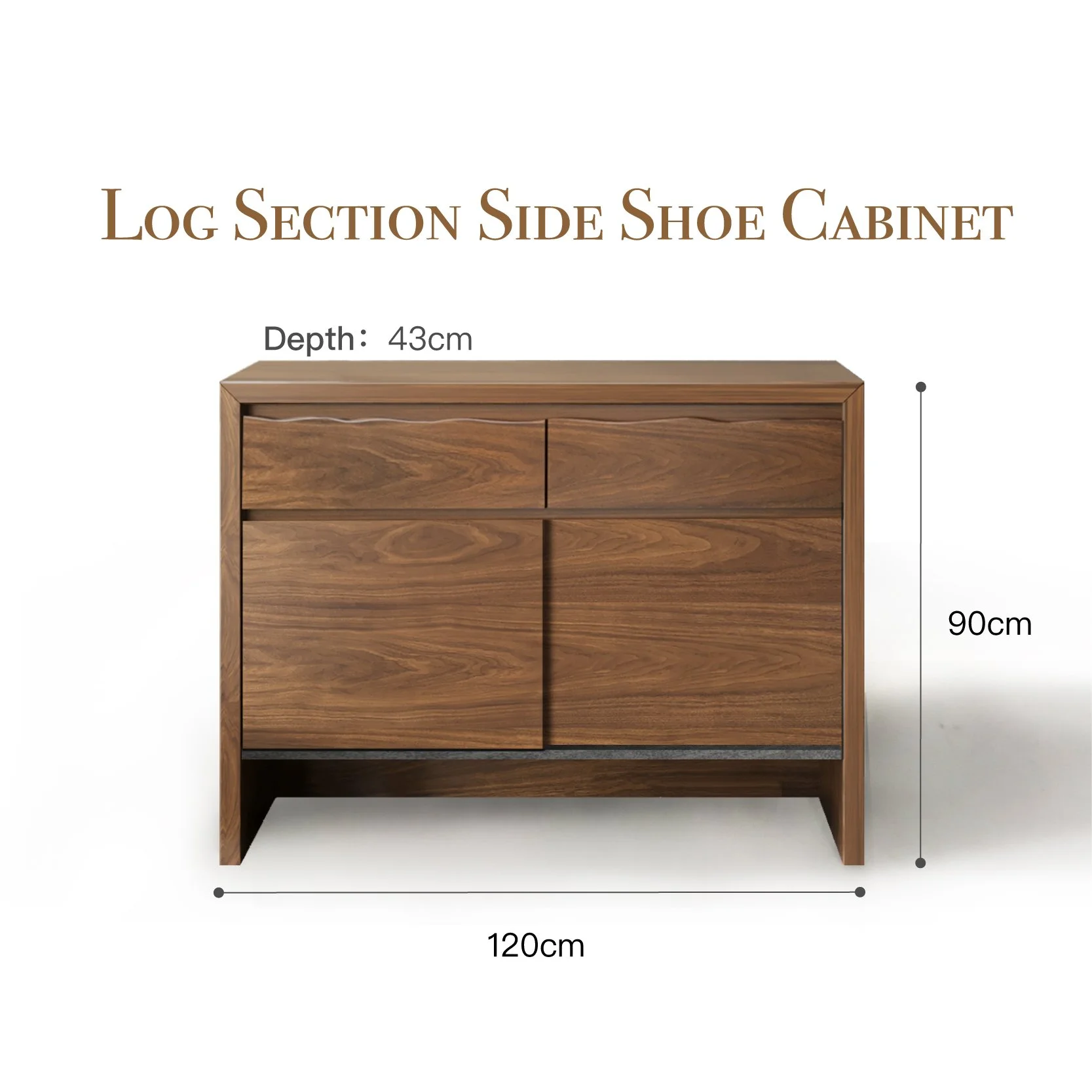 Log Section Entryway Cabinet