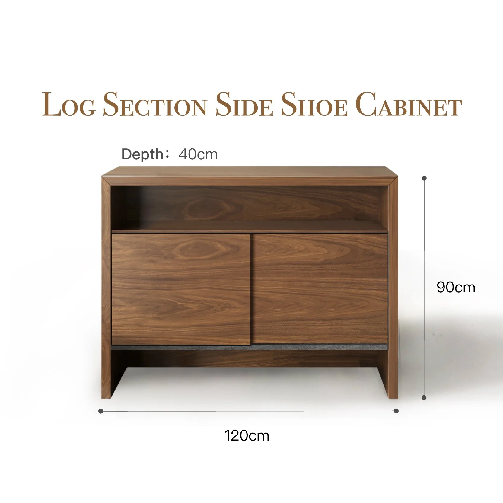 Log Section Entryway Cabinet