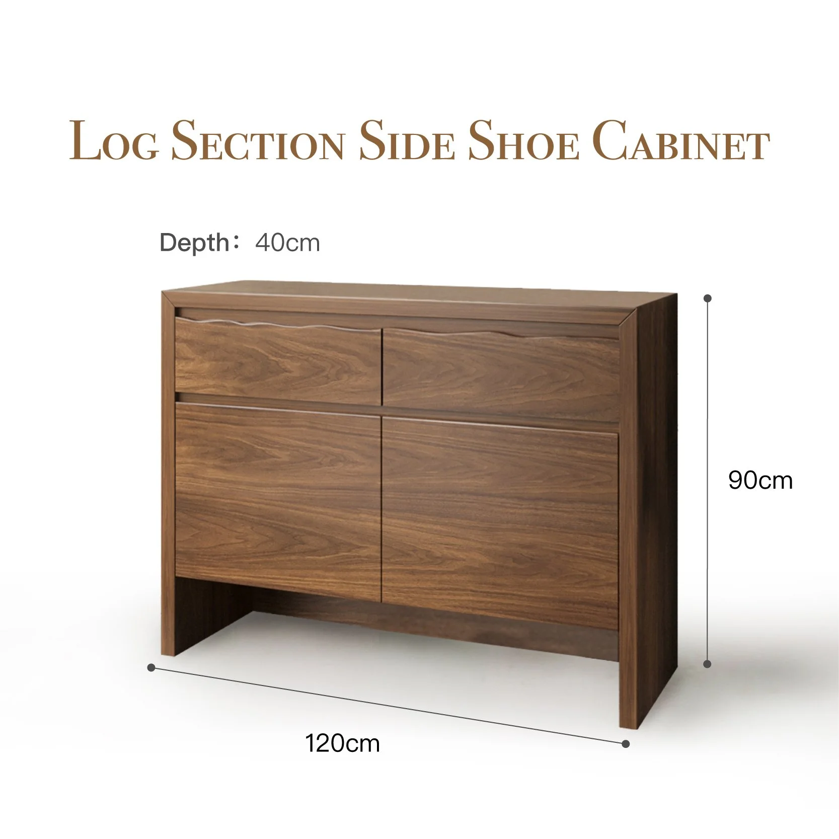 Log Section Entryway Cabinet