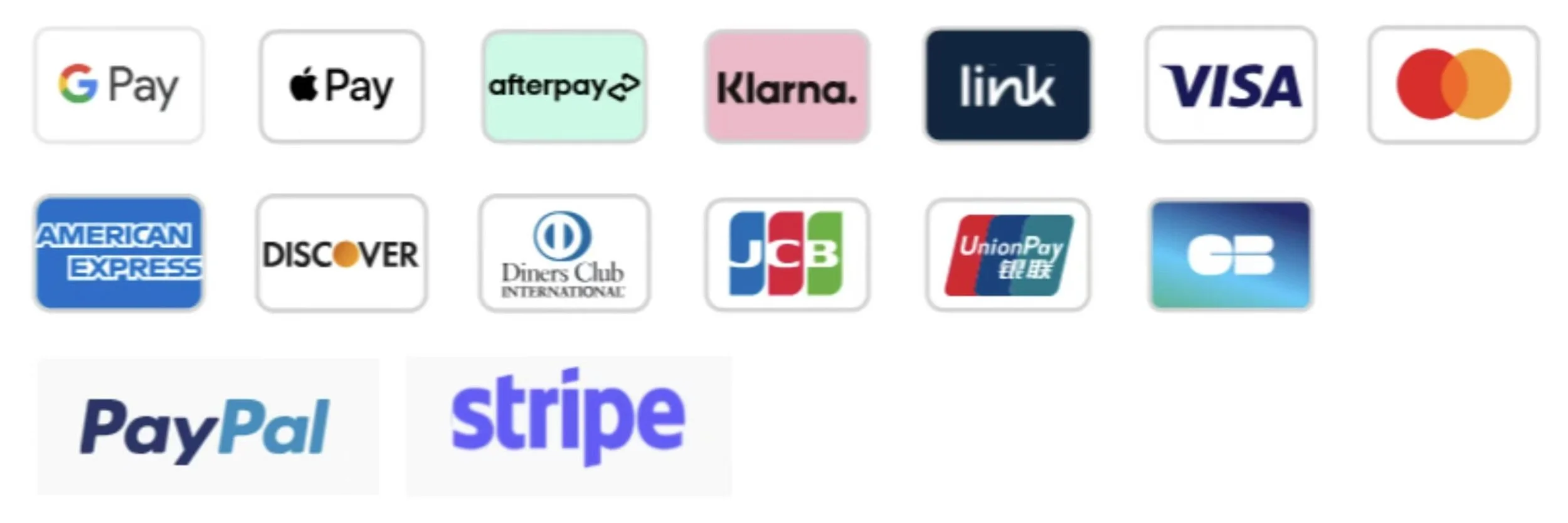 Payment methods of JingCraft Furniture include paypal, stripe, mastercard, visa and afterpay etc.