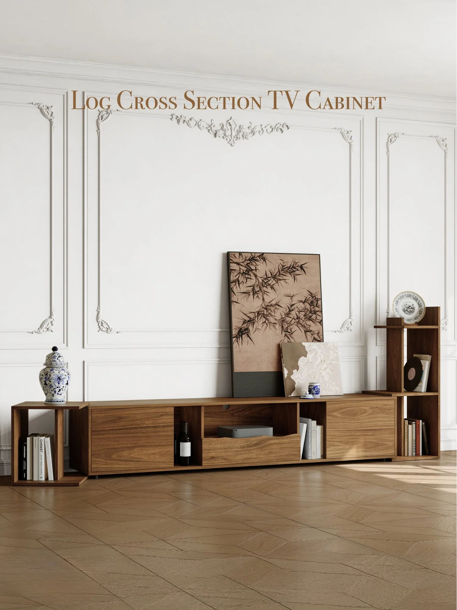 North American Black Walnut TV unit set-JingCraft Furniture