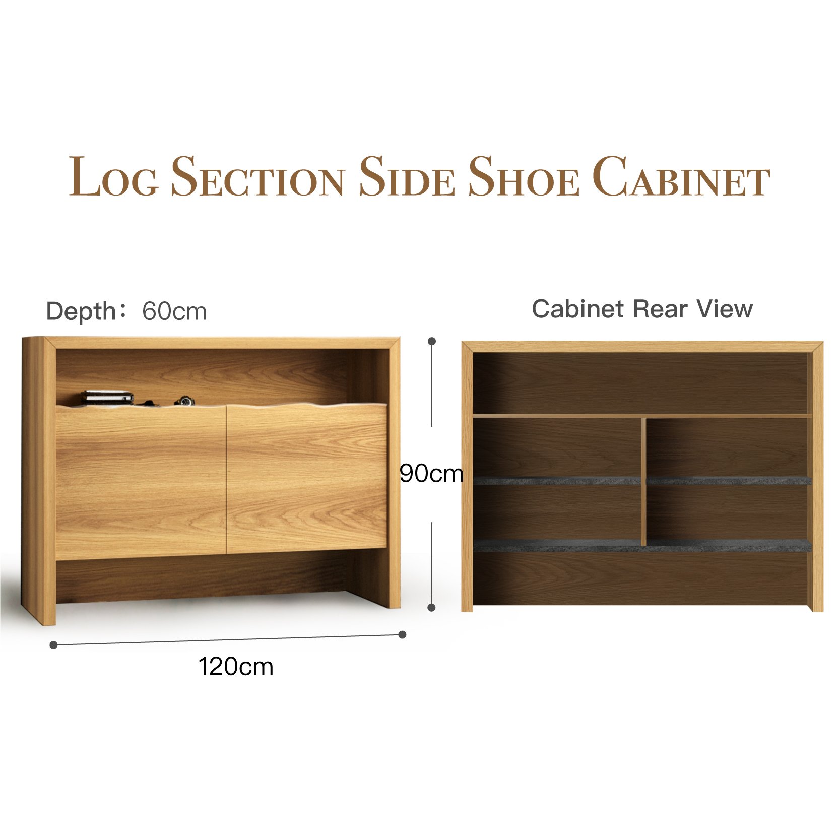 Log Section Entryway Cabinet