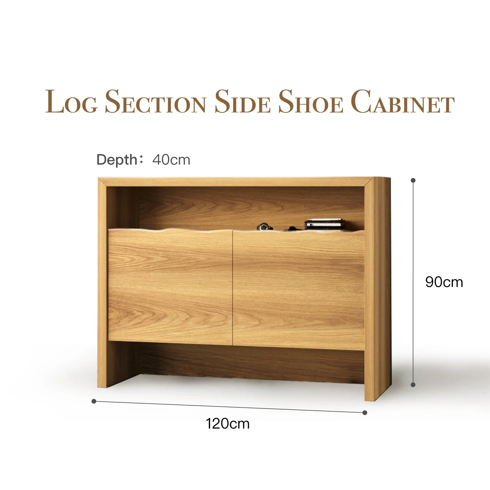 Log Section Entryway Cabinet