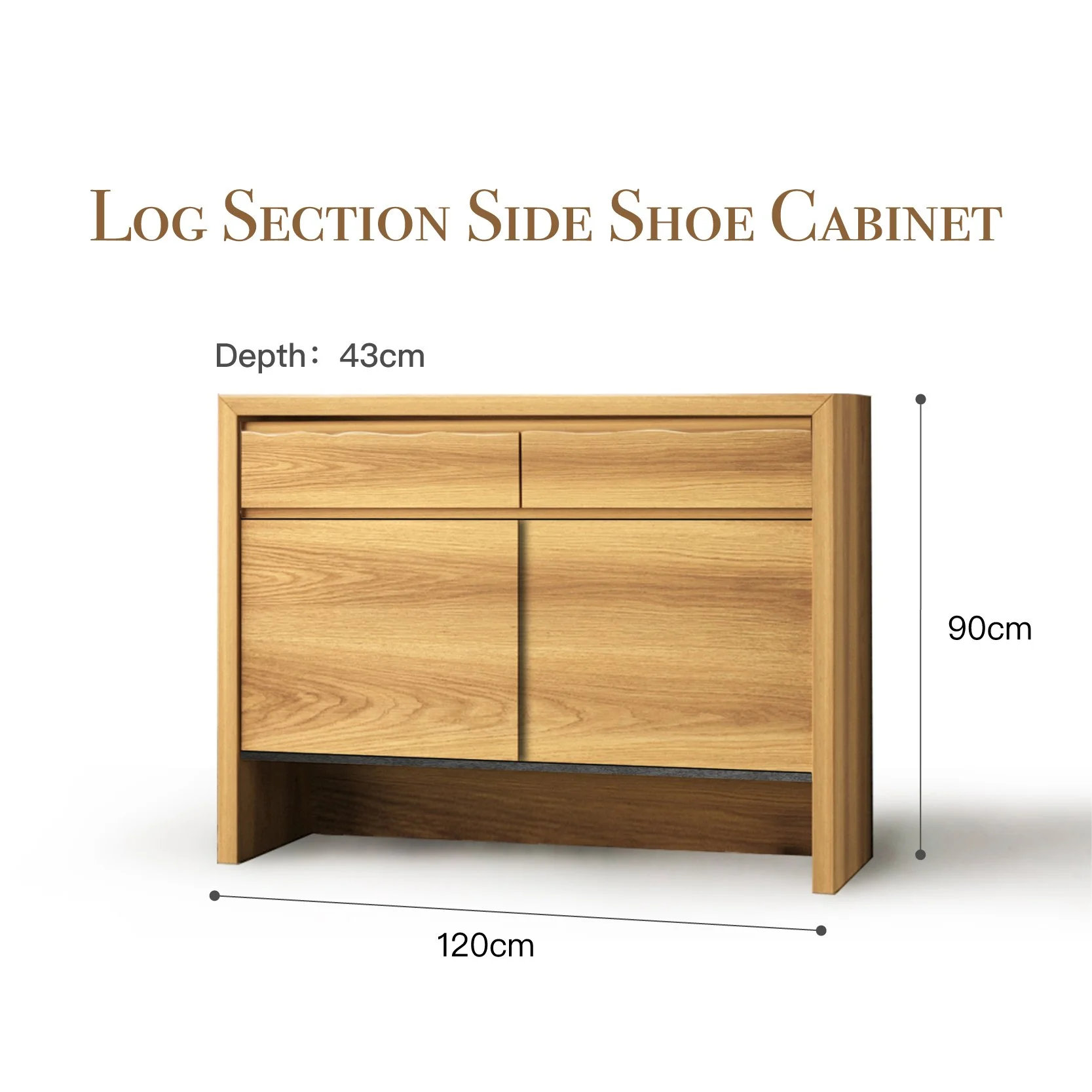 Log Section Entryway Cabinet