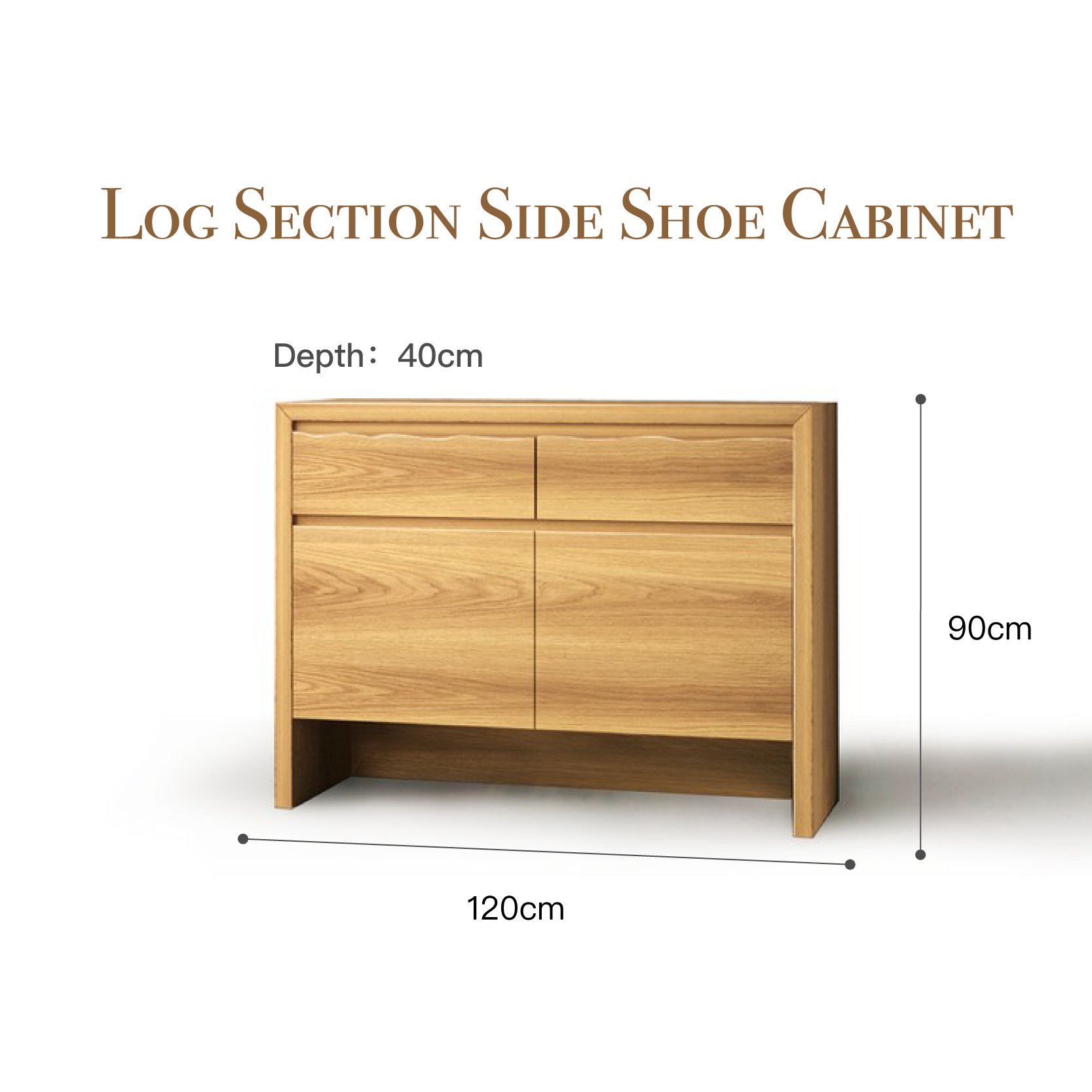 Log Section Entryway Cabinet