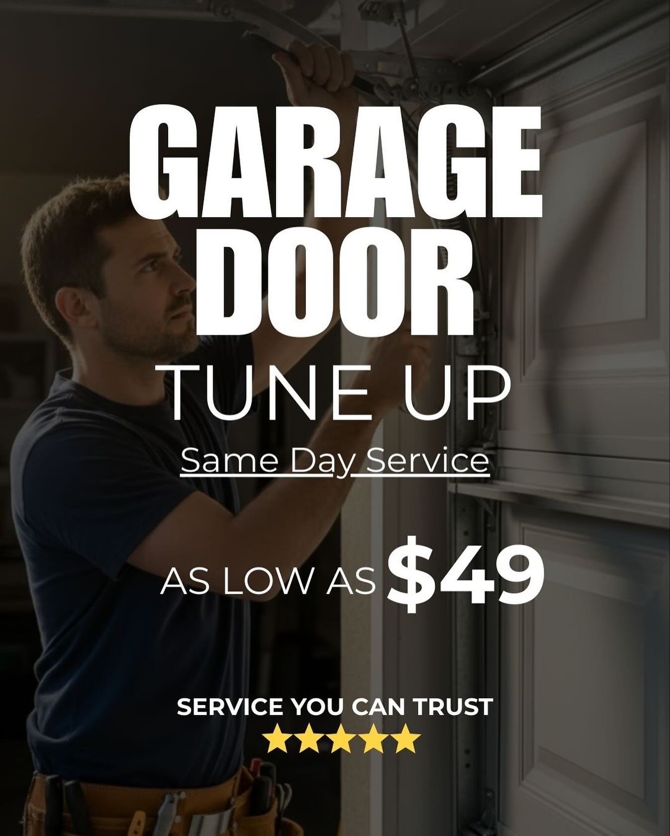 🚪Garage Door Tune-Up - Starting at Just $49!
 Your garage door works hard every day. A quick yearly service keeps it quiet, safe, and running like new; while preventing those expensive surprise breakdowns.

Here&rsquo;s what&rsquo;s included 👇 ✅ Fu