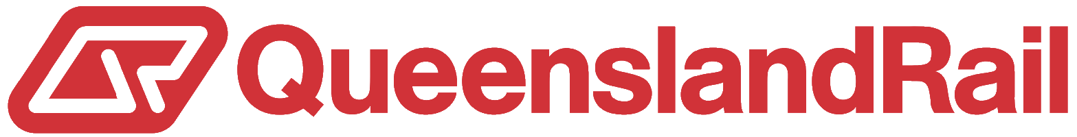 Queensland Rail logo in red and black