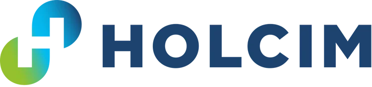 Holcim logo with blue and green design and text.